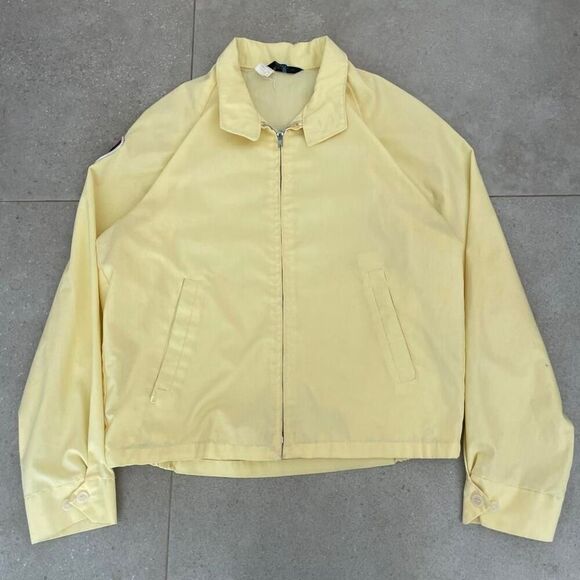 Vintage 60s Champion Running Man Yellow Bomber Jacket Ice Skating - Picture 2 of 8